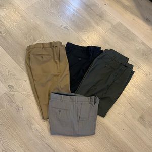 Four Pair Mens Croft & Barrow Pants. 34x29